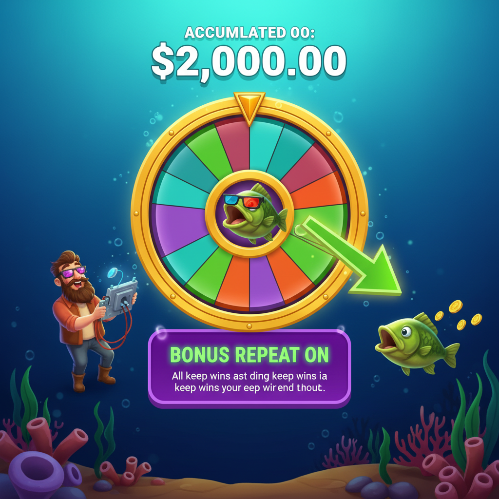 Big Bass Reel Repeat bonus repeat mechanic screen showing the repeat chance activation after a free spins round with accumulated winnings retained